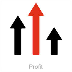 Profit and business icon concept