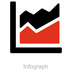 Infograph and Analiticscareer icon concept