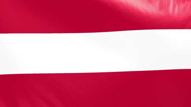 Austria flag. Austrian flag waving in the wind. Full screen, flat, smooth texture. National Flag. Loopable. Looping. CGI graphic animation HD