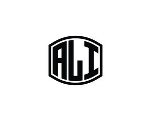 ALI Logo design vector template