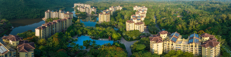Fototapeta premium Beautiful resort houses in Hainan province,China