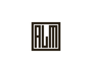ALM Logo design vector template