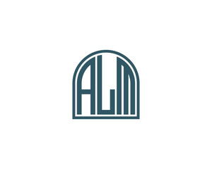 ALM Logo design vector template