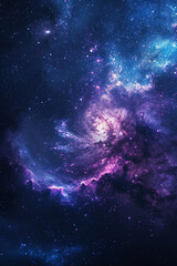 Cosmic art science  fiction wall background