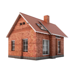 Brick House  PNG Cutout, Generative AI