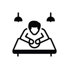 Black solid icon for arrest