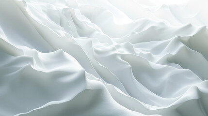 Obraz premium Abstract white Background with Wavy Shapes. flowing and curvy shapes. This asset is suitable for website backgrounds, flyers, posters, and digital art projects