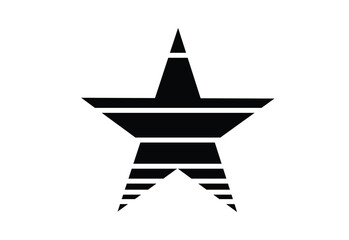 A fading modern star Black to fade concept. Editable Art.