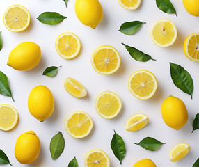 A vibrant and tangy display of various citrus fruits, including citron, meyer lemon, key lime, pomelo, bitter orange, rangpur, and persian lime, with slices of lemon and lime peel scattered among the