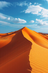 Fototapeta na wymiar Brown sand texture of Sand dunes in Empty Desert, vertical background