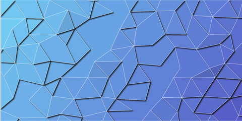 Abstract low Poly with broken lines on dark gradient background.Triangle shapes Design used in web site, the texture of triangulation.Technical futuristic template for business design and presentation