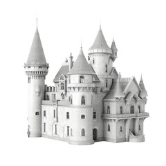 Obraz premium Castle House PNG Cutout, Generative AI