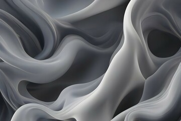 Obraz premium abstract 3d smoke foam, grey background. generative ai