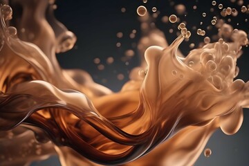 Liquid Swirl Abstract Water Drop Art. Generative ai