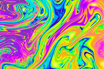 abstract colorful background acrylic pour swirl rainbow paint