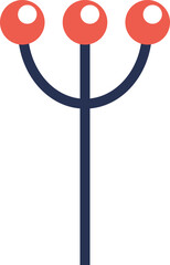 Geometric Abstract Branch With Berries