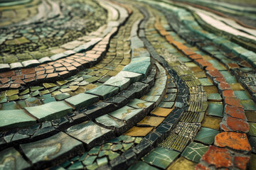 An innovative mosaic made from sustainable materials, redefining modern construction
