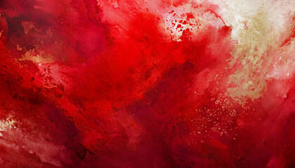 Abstract art red paint background with liquid fluid grunge texture. - obrazy, fototapety, plakaty