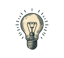  light bulb hand drawn vector graphic