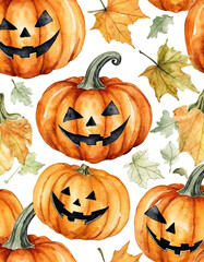 pumpkin in halloween style, grin, smile