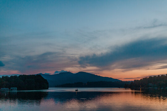Sunset on Lake Lanier in Gainesville, Georgia