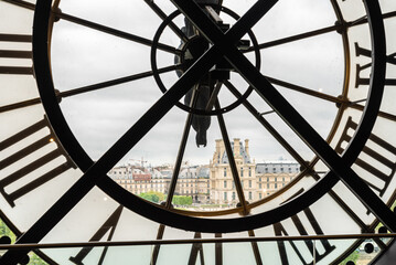 View of Sacre Coeur through a large Clock