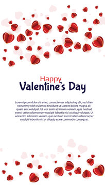 Happy valentine day. with creative love composition of the hearts. Vector illustration, valentine day banner, 14 February happy valentine day image