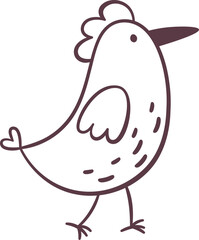 Bird Walking Doodle