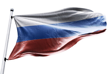 Russian flag on transparent background. PNG