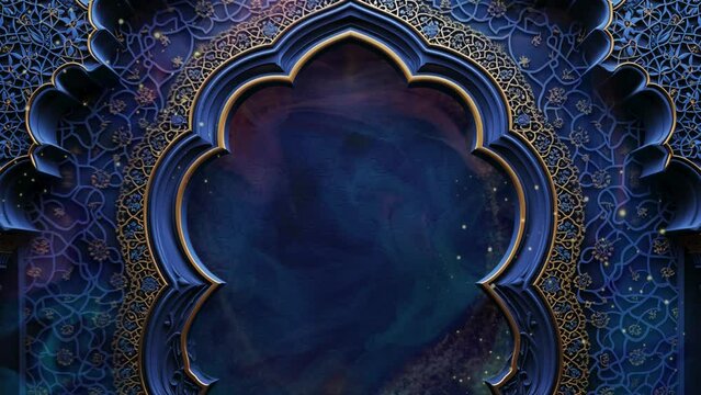 Islamic decoration frame for eid fitri background, eid adha, ramadan background wallpaper, Ramadan, Eid ul Adha graphic animation, slow motion, loopable. Islamic design.