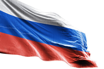 Russian flag on transparent background. PNG