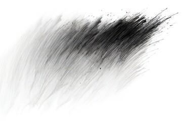 Detailed granular textured brush stroke isolated on white background Generative Ai