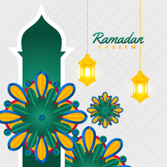 ramadan kareem background suitable for islamic celebrations for banners and social media posts