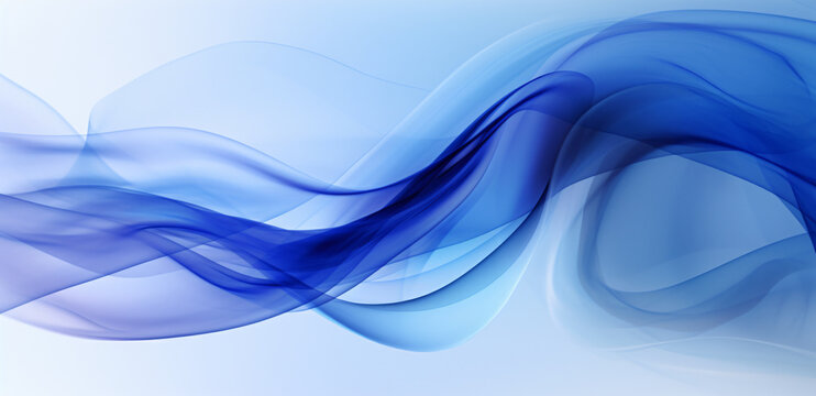an abstract blue wave background, in the style of dynamic color contrasts, smokey background, elegant abstraction