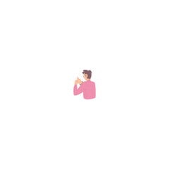 set of poses of people in pink clothes adult