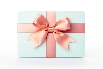 Gift card on isolated white background Generative Ai