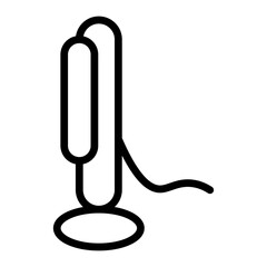 Floor Lamp Vector Line Icon