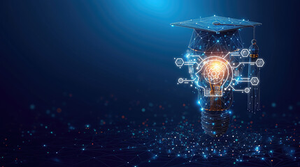 Innovative E-Learning Concept with Graduation Cap