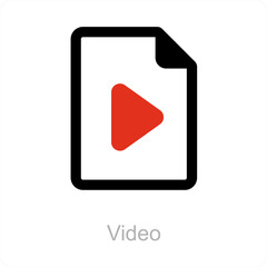 Video and File icon concept