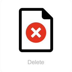 Obraz premium delete and remove icon concept