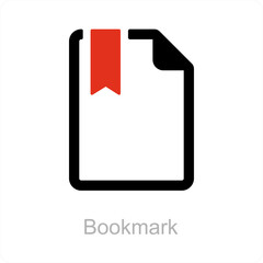 bookmark and tag icon concept