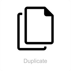 duplicate and copy icon concept
