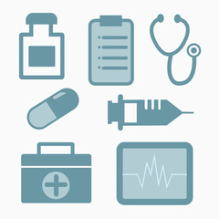 Health care icons set