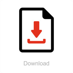 download and file icon concept