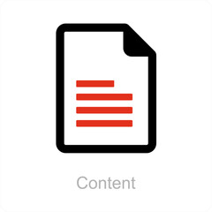 content and files icon concept