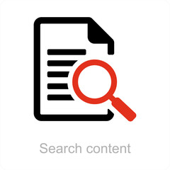 search content and find icon concept