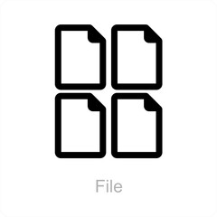 files and folder icon concept