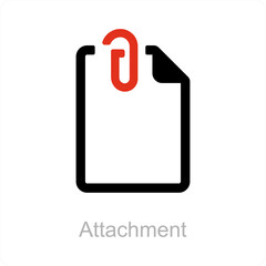 attachment and connect icon concept
