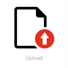 upload and data icon concept