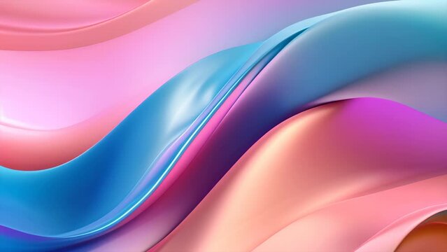 Metallic abstract wavy liquid background layout design tech innovation abstract pink holographic background pink